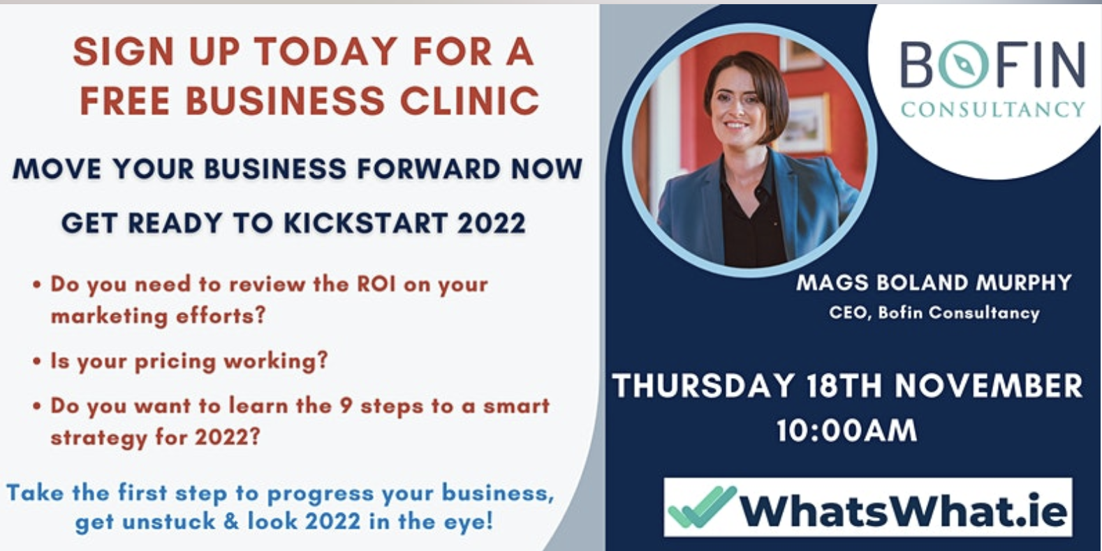 The Business Clinic with Mags Boland Murphy from Bofin Consultancy